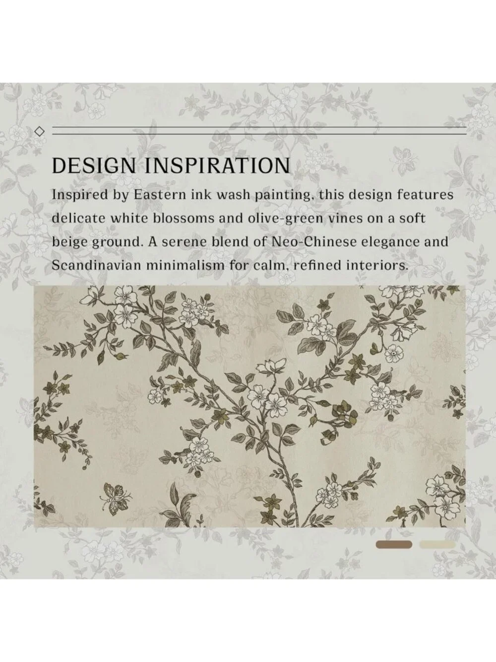Vintage Floral Velvet Curtains - Soft Cream Drapes for Bedroom & Living Room, 2